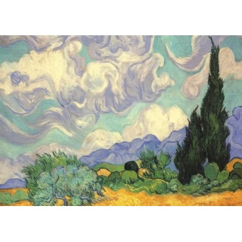  PIATNIK 1000pcs Puzzle "Van Gogh's Wheat Field with Cypresses"