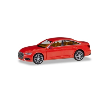1/87 Audi A6 ® Limousine, flame red, with two-color rims HERPA