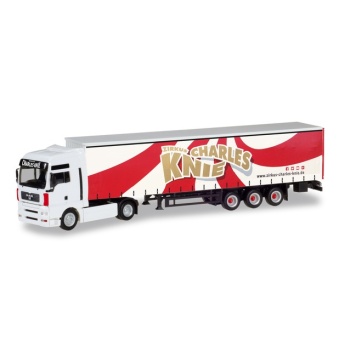 1/87 Herpa MAN TGA XXL Gardinenplanen-Sattelzug "Zirkus Charles Knie"