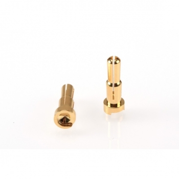 RUDDOG 4/5mm Dual Bullet Gold Plug Male (2pcs)