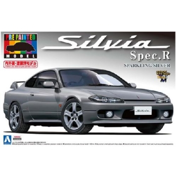 1/24  AOSHIMAS15 Silvia Spec.R - Silver, Eelvärvitud kere