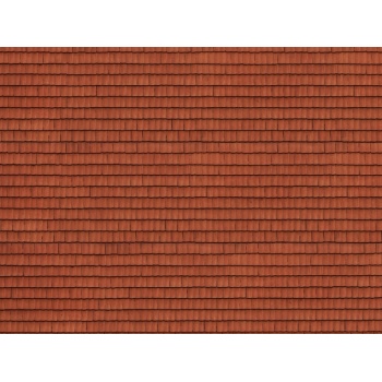 3D Cardboard Sheet “Roof Tile” red