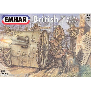 1/72 EMHAR British Artillery WW I Figures & 18 pdr Gun