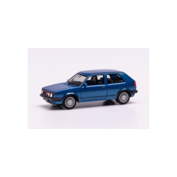 1/87 H0 Herpa VW Golf II GTI with sport rims, blue metallic