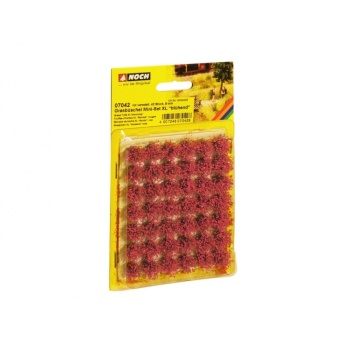 Grass Tufts Mini Set XL “blooming” red, 42 pieces, 9 mm