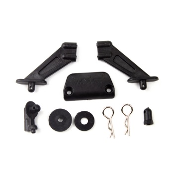 LRP S10 BX Tiivakinnitus Wing Mount Plastics + Bumper - S10 Blast BX