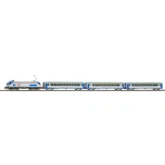 Passenger Train Start Set E-Lok EU 44 + 3 Wg. PKP IC VI H0-skaala 1/87
