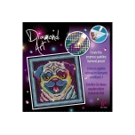 Diamond Art 20x20cm teemantmaali komplekt, Mops