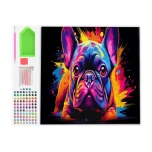 Diamond Art 30x40cm teemantmaali komplekt, Bulldog