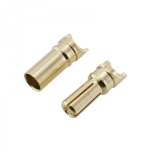 Gold (banana) connectors 3,5 mm plug - flat (with cutout) (male + female)