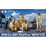 1/48 TAMIYA WWII U.S. Navy Pilots w/Moto-Tug