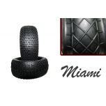 Hot Race MIAMI Soft 1/8 Buggy Tires (2pcs/preglued on white Wheels)