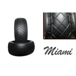 Hot Race MIAMI Soft 1/8 Buggy Tires (2pcs/preglued on white Wheels)