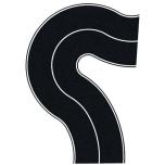 Country Road Curve asphalt, 2 pieces, each 6.6 cm wide