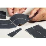Federal Road Curve asphalt, 2 pieces, each 8 cm wide