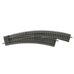 1/87 H0 A-Track w. Roadbed Right Curved Switch BWR