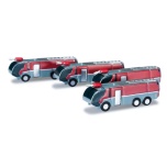 1/500 Airport accessories fire engine set Content: 4 pieces