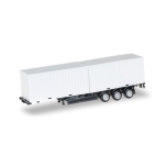 1/87 H0 Herpa 40 ft. Containerchassis Krone with 2 x 20 ft. Container, Chassis black