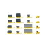 1/500 Airport accessories: container trailers new (2x 2 rigid tractors, 2x 6 container)