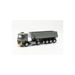 1/87 Mercedes-Benz Arocs M Schmitz Cargobull dump semitrailer, grey / yellow Herpa