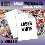 GSW WHITE LASER DECAL PAPER 5tk A4