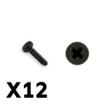 FTX TRACER PAN HEAD SELF TAPPING SCREWS PBHO2.6*10MM 12tk