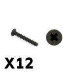 FTX TRACER PAN HEAD SELF TAPPING SCREWS PBHO2*12MM 12tk