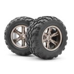 BLACKZON Assembled Wheel/Tire (Dark Grey)