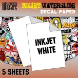 Waterslide Decals - Inkjet White A4 (5pcs)