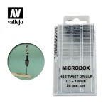 Vallejo Microbox drill set (20) 0.3-1.6mm