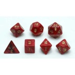 Role-Playing Game Dice set 7pcs - "Red Marble"