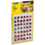 Grass Tufts Mini Set “blooming” red, 42 pieces, 6 mm