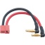 LRP LiPo Hardcase adapter wire - 4mm male plug to US-style plug 90° angle