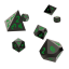 Oakie Doakie Dice RPG 7-osaline täringukomplekt Metal Dice - Matrix